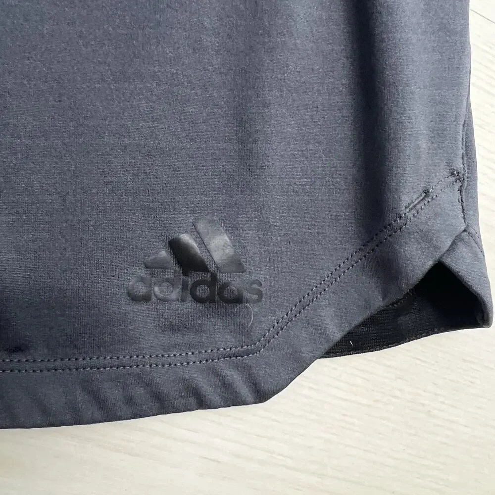 Adidas Trefoil Logo Striped Shorts Canvas Vintage 90s Mens Size Large Gray